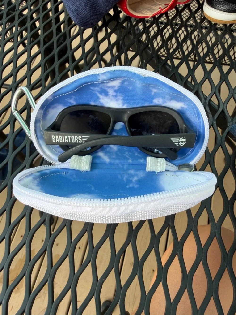 Babiators Black Frame Sunglasses with Blue Mirrored Lenses Age 0-2